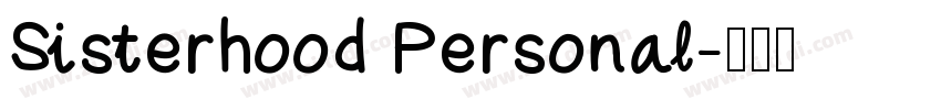 Sisterhood Personal字体转换